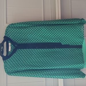 Liz Claiborne xl long sleeve green/blue blouse